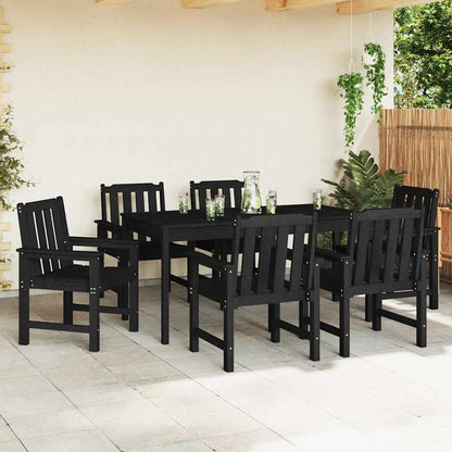 vidaXL Garden Chair 6 pcs Black 65.5 x 59 x 88 cm Polyethylene