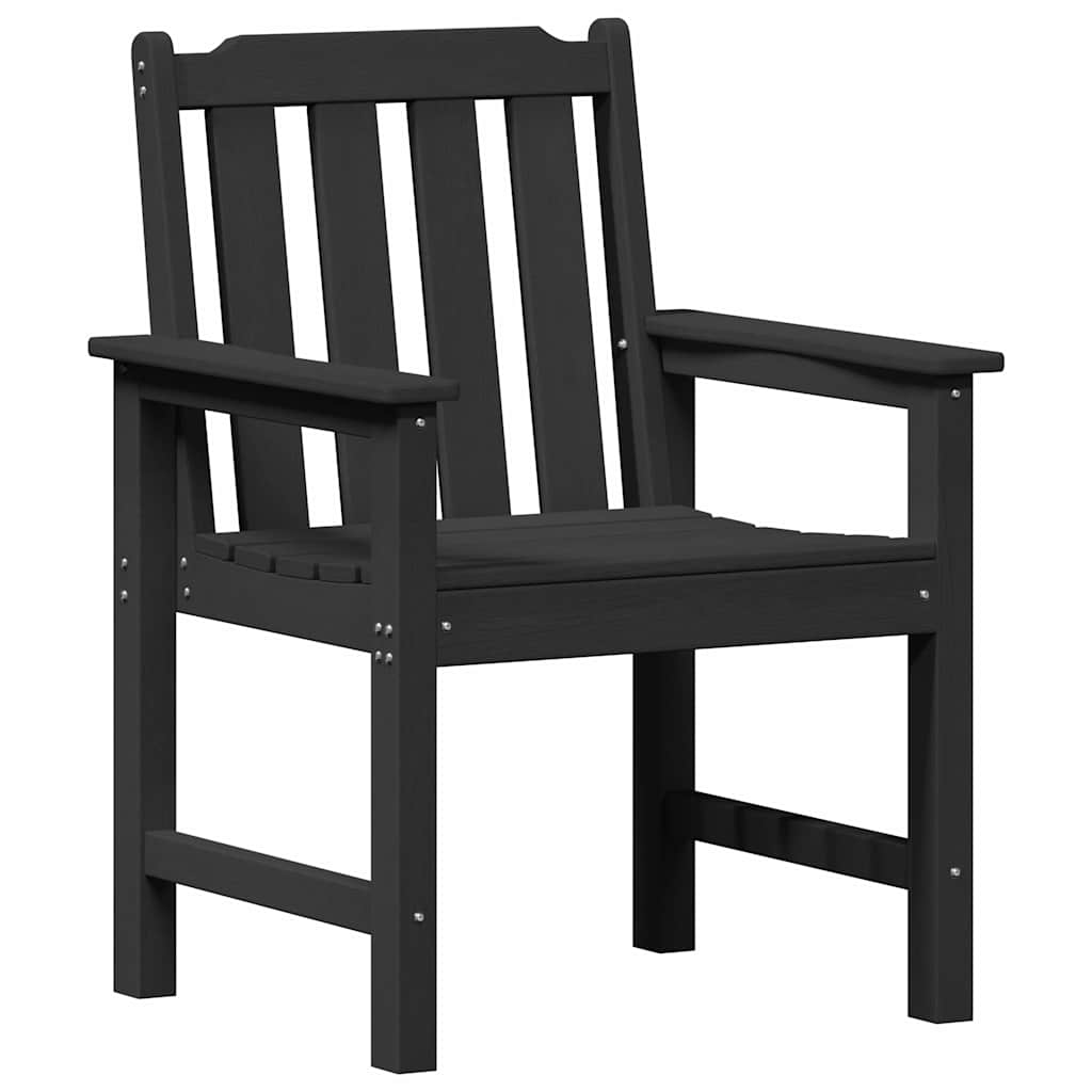 vidaXL Garden Chair 6 pcs Black 65.5 x 59 x 88 cm Polyethylene