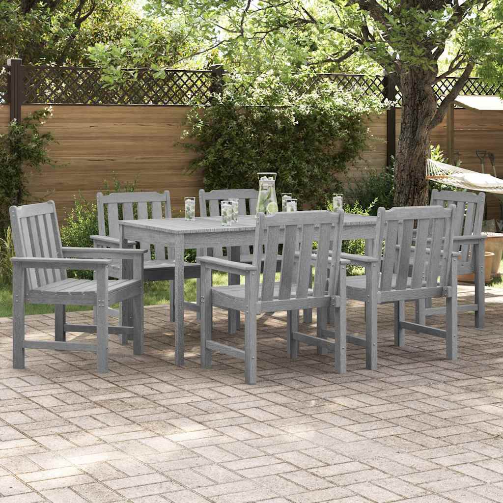 vidaXL Garden Chair 6 pcs Light Grey 65.5 x 59 x 88 cm Polyethylene