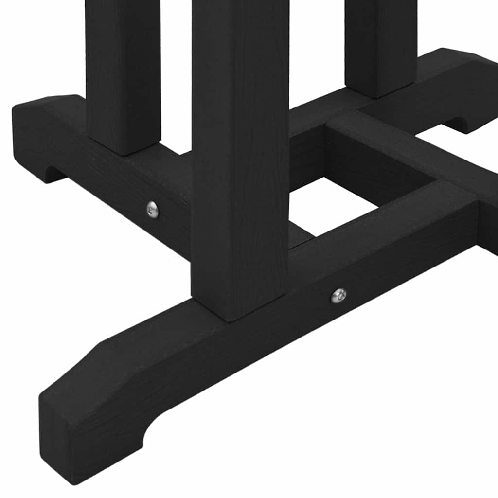 vidaXL Garden Bar Set 3 pcs Black HDPE