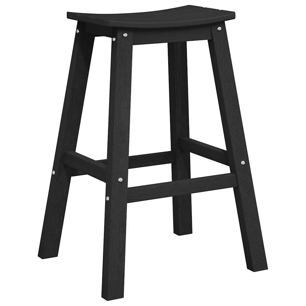 vidaXL Garden Bar Set 3 pcs Black HDPE
