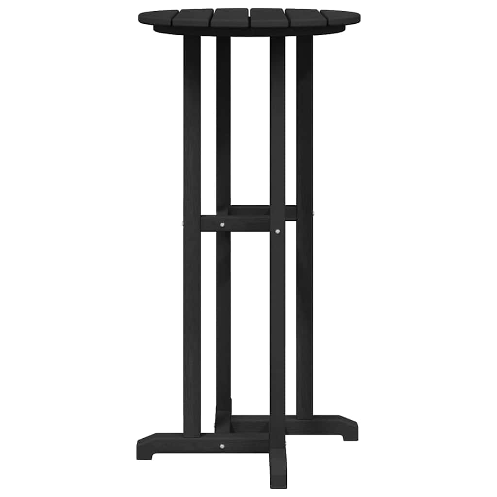 vidaXL Garden Bar Set 3 pcs Black HDPE