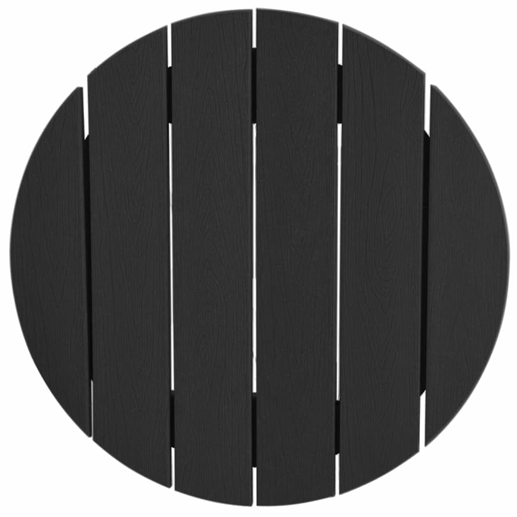 vidaXL Garden Bar Set 3 pcs Black HDPE