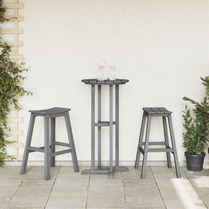vidaXL Garden Bar Set 3 pcs Light Grey HDPE