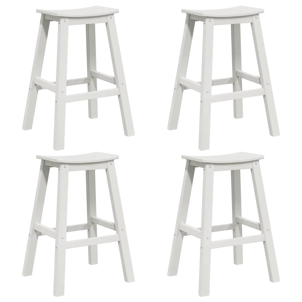 vidaXL Garden Bar Set 4 pcs White HDPE