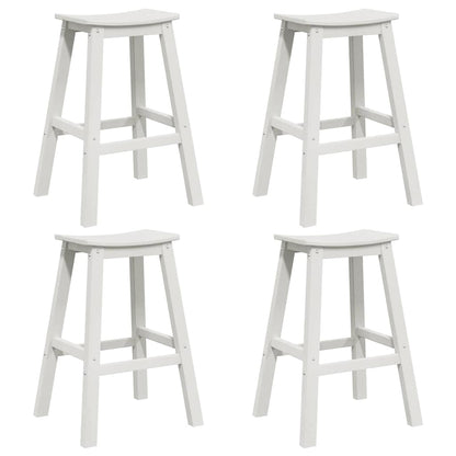 vidaXL Garden Bar Set 4 pcs White HDPE