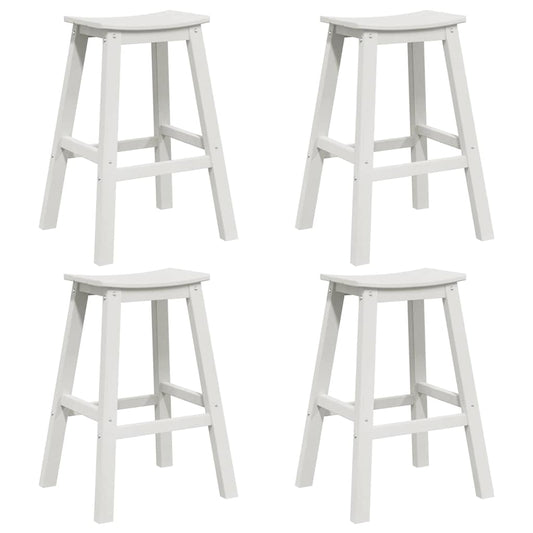 vidaXL Garden Bar Set 4 pcs White HDPE
