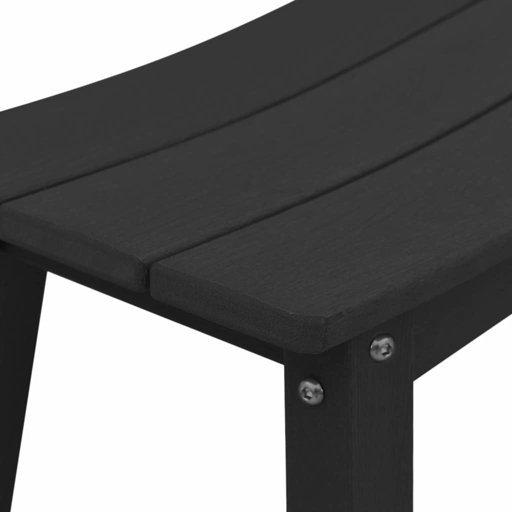 vidaXL Garden Bar Set 4 pcs Black HDPE