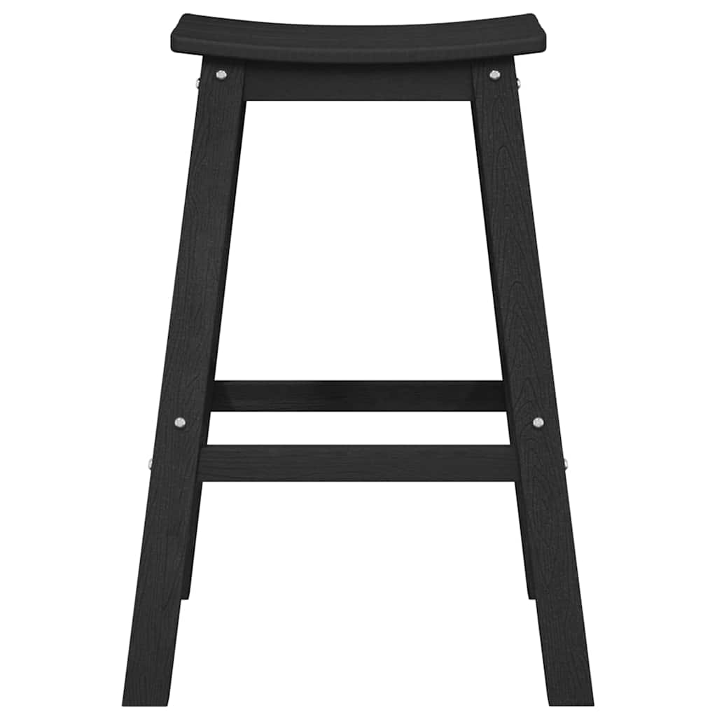 vidaXL Garden Bar Set 4 pcs Black HDPE