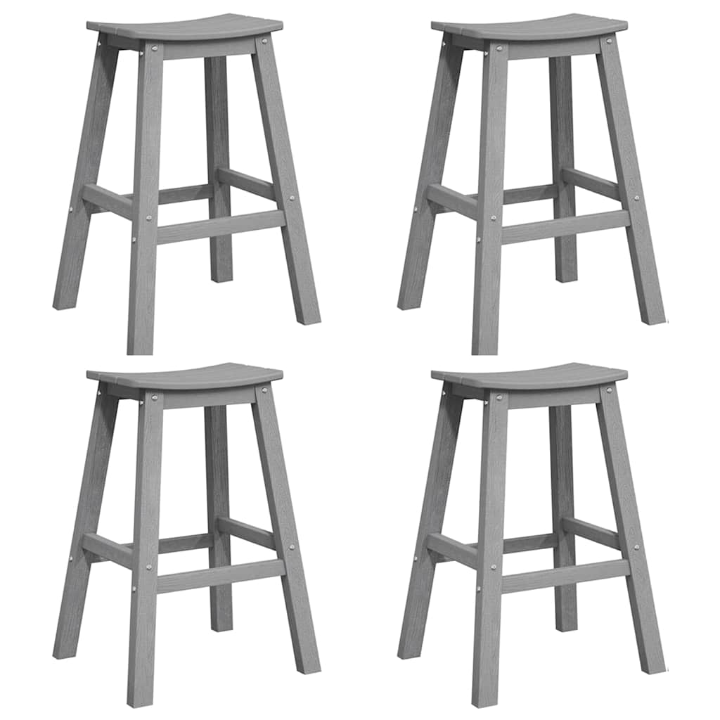 vidaXL Garden Bar Set 4 pcs Light Grey HDPE