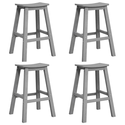 vidaXL Garden Bar Set 4 pcs Light Grey HDPE