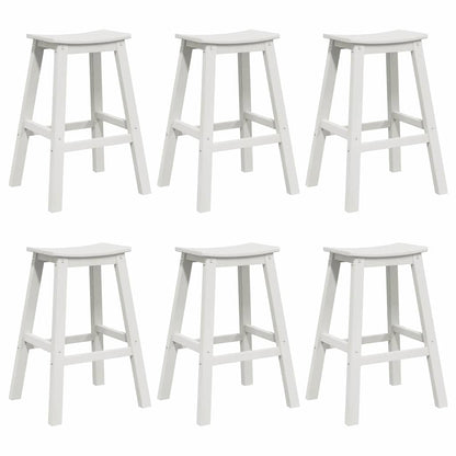 vidaXL Garden Bar Set 6 pcs White HDPE