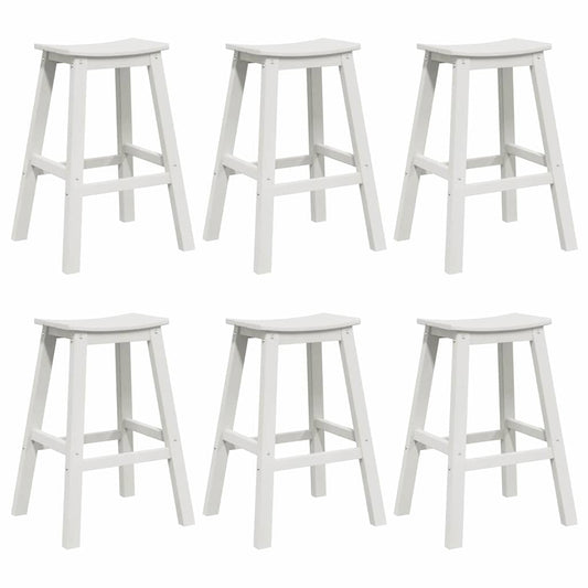 vidaXL Garden Bar Set 6 pcs White HDPE