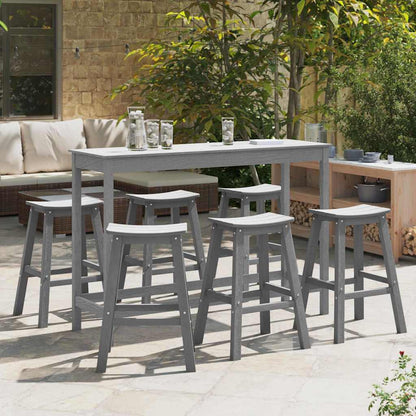 vidaXL Garden Bar Set 6 pcs Light Grey HDPE