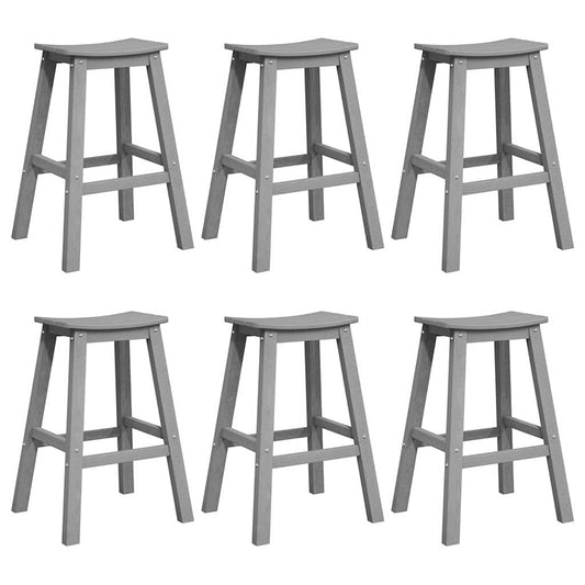 vidaXL Garden Bar Set 6 pcs Light Grey HDPE