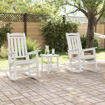 vidaXL Rocking Chair 2 pcs White 92 x 70 x 108 cm Polyethylene