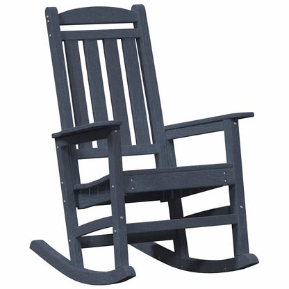 vidaXL Rocking Chair 2 pcs Navy 92 x 70 x 108 cm Polyethylene