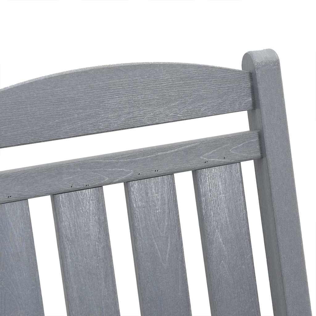 vidaXL Rocking Chair 2 pcs Light Grey 92 x 70 x 108 cm Polyethylene
