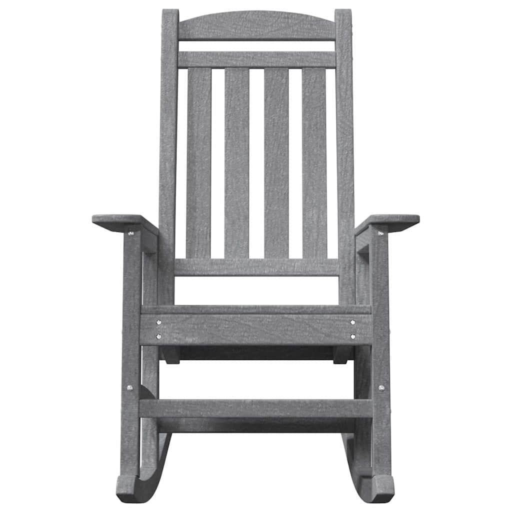 vidaXL Rocking Chair 2 pcs Light Grey 92 x 70 x 108 cm Polyethylene