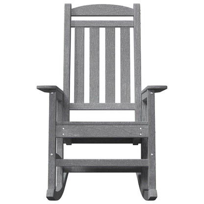 vidaXL Rocking Chair 2 pcs Light Grey 92 x 70 x 108 cm Polyethylene