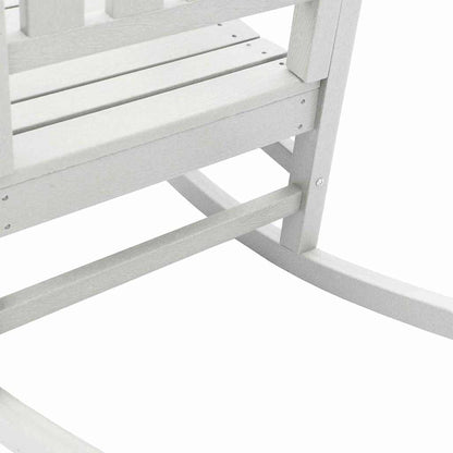 vidaXL Rocking Chair 3 pcs White Polyethylene