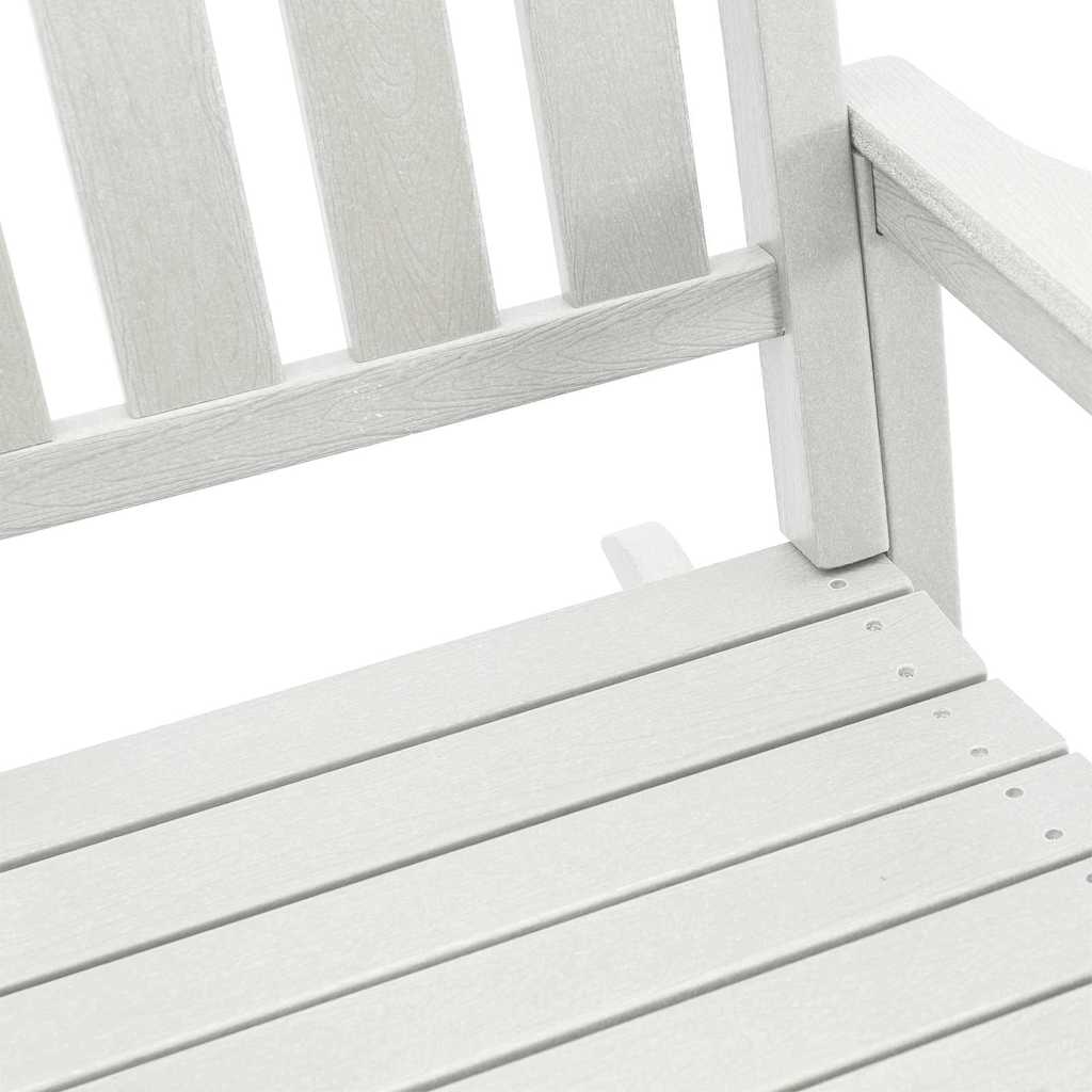 vidaXL Rocking Chair 3 pcs White Polyethylene