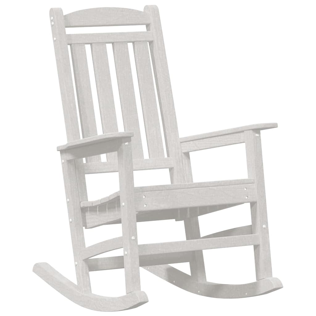 vidaXL Rocking Chair 3 pcs White Polyethylene
