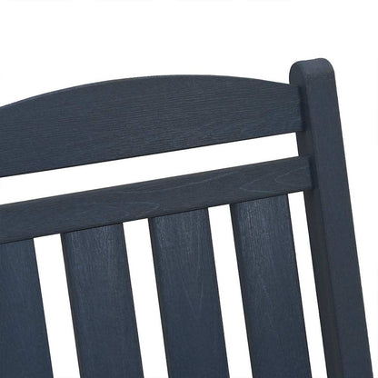 vidaXL Rocking Chair 3 pcs Navy Polyethylene