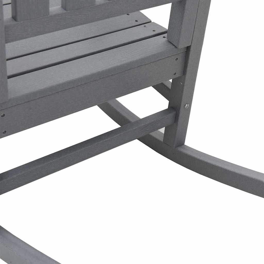 vidaXL Rocking Chair 3 pcs Light Grey Polyethylene