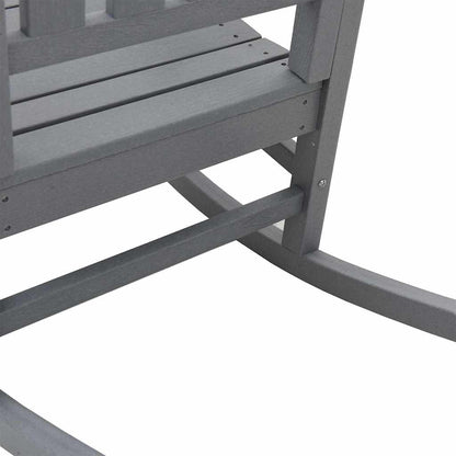 vidaXL Rocking Chair 3 pcs Light Grey Polyethylene