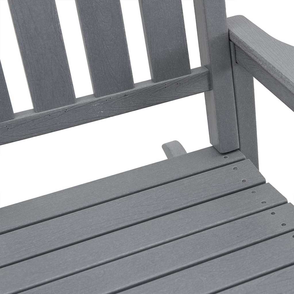 vidaXL Rocking Chair 3 pcs Light Grey Polyethylene