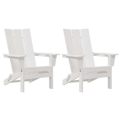 vidaXL Garden Chair 2 pcs White 80.5 x 74.5 x 92 cm Polyethylene