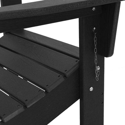 vidaXL Garden Chair 2 pcs Black 80.5 x 74.5 x 92 cm Polyethylene