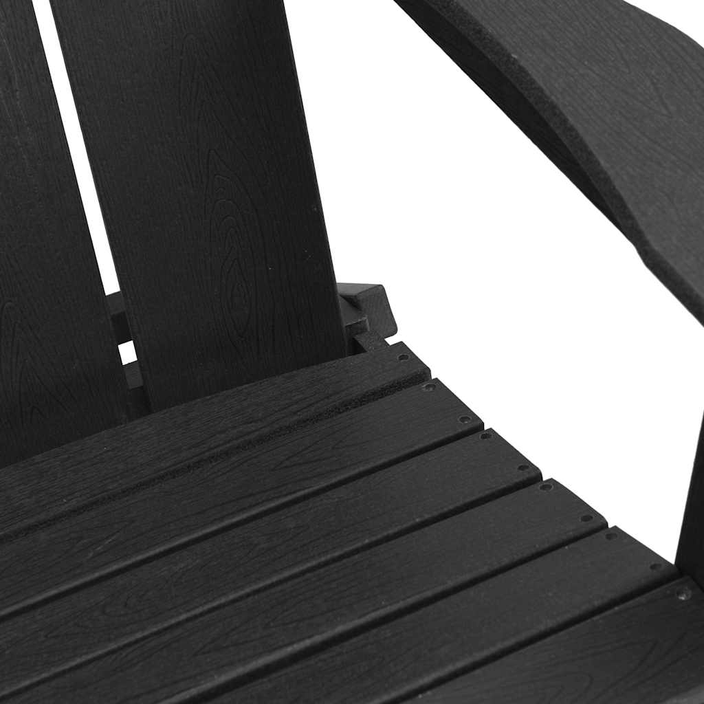 vidaXL Garden Chair 2 pcs Black 80.5 x 74.5 x 92 cm Polyethylene