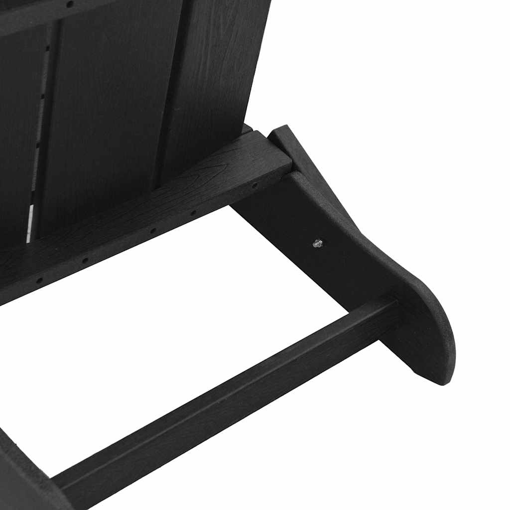vidaXL Garden Chair 2 pcs Black 80.5 x 74.5 x 92 cm Polyethylene