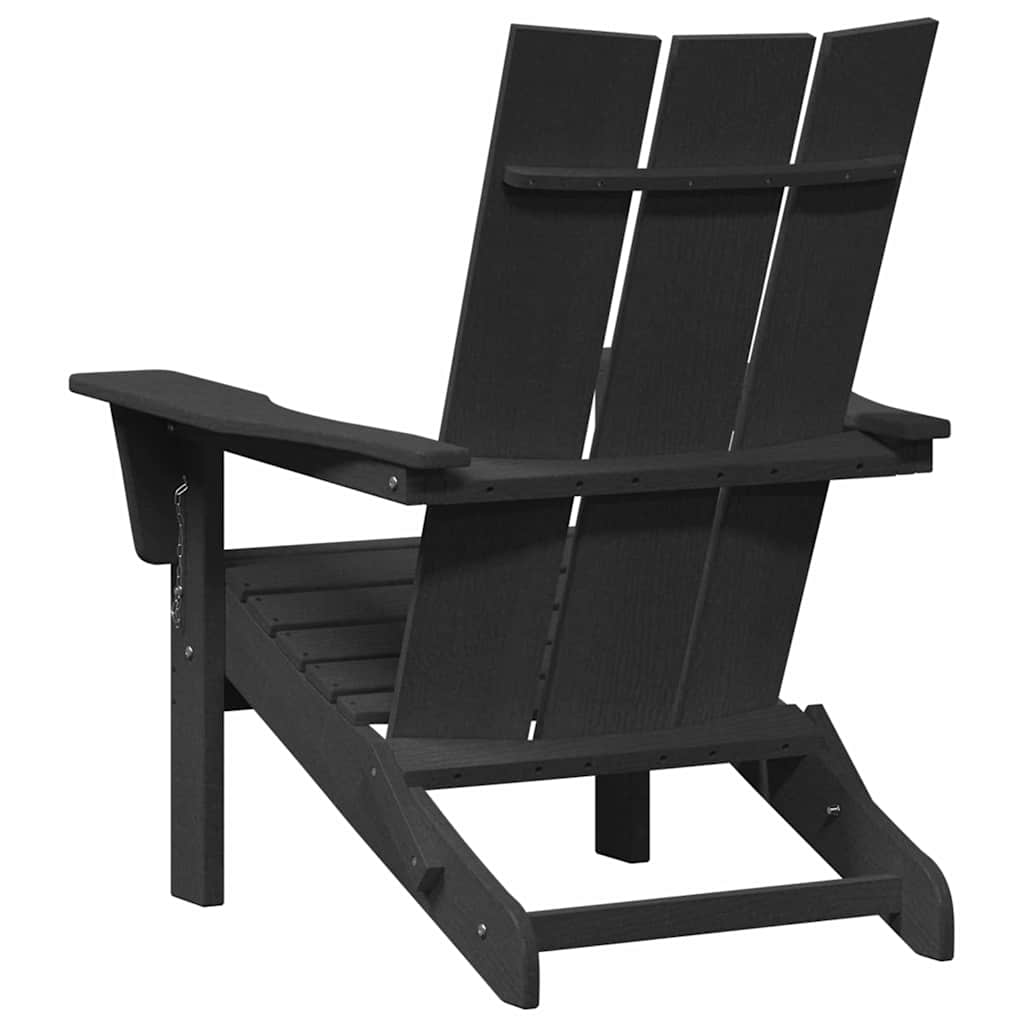 vidaXL Garden Chair 2 pcs Black 80.5 x 74.5 x 92 cm Polyethylene
