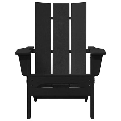 vidaXL Garden Chair 2 pcs Black 80.5 x 74.5 x 92 cm Polyethylene
