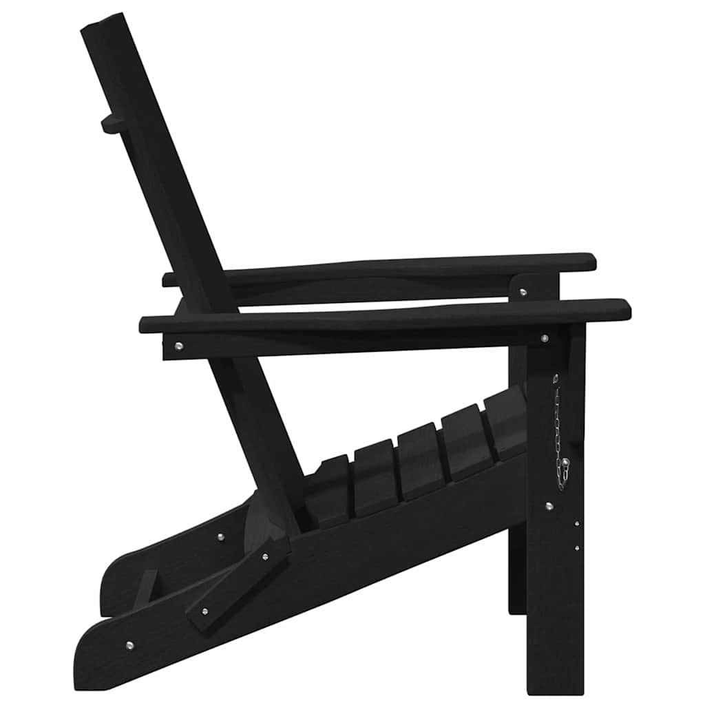 vidaXL Garden Chair 2 pcs Black 80.5 x 74.5 x 92 cm Polyethylene
