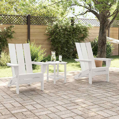 vidaXL Garden Chair 3 pcs White 80.5 x 74.5 x 92 cm Polyethylene