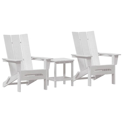 vidaXL Garden Chair 3 pcs White 80.5 x 74.5 x 92 cm Polyethylene