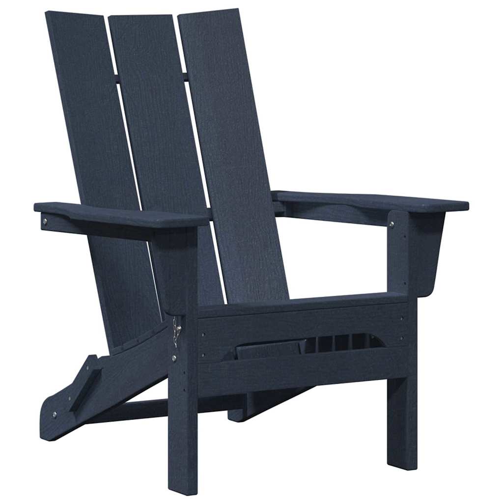 vidaXL Garden Chair 3 pcs Navy 80.5 x 74.5 x 92 cm Polyethylene