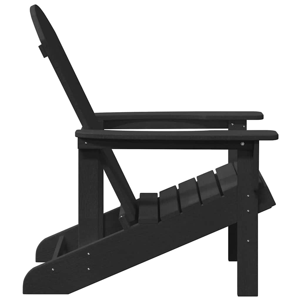 vidaXL Garden Chair 2 pcs Black 82 x 74 x 92 cm Polyethylene
