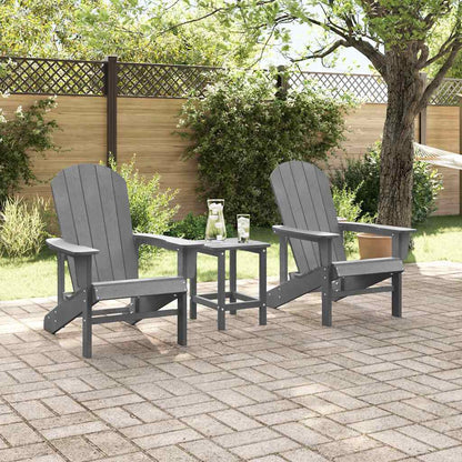vidaXL Garden Chair 2 pcs Light Grey 82 x 74 x 92 cm Polyethylene