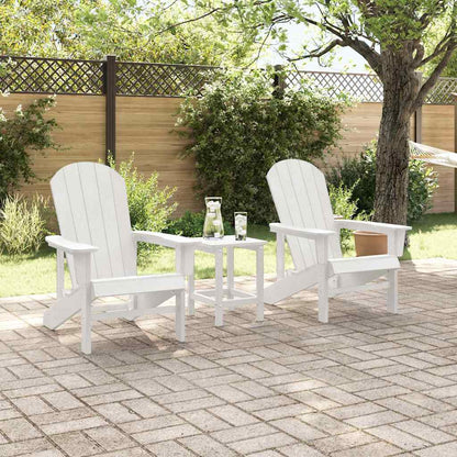 vidaXL Garden Chair 3 pcs White Polyethylene