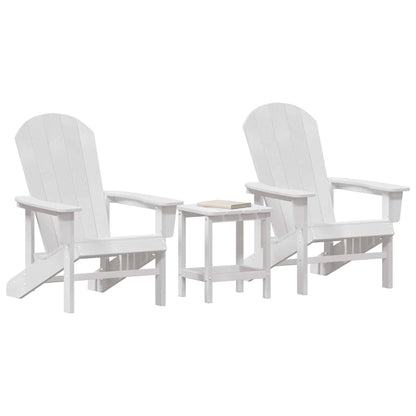 vidaXL Garden Chair 3 pcs White Polyethylene