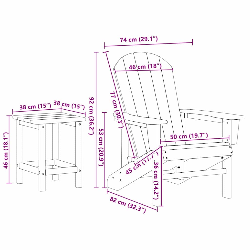 vidaXL Garden Chair 3 pcs Light Grey Polyethylene