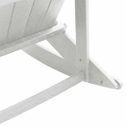 vidaXL Adirondack Rocking Chairs 2 pcs White HDPE