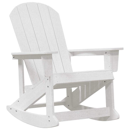 vidaXL Adirondack Rocking Chairs 2 pcs White HDPE