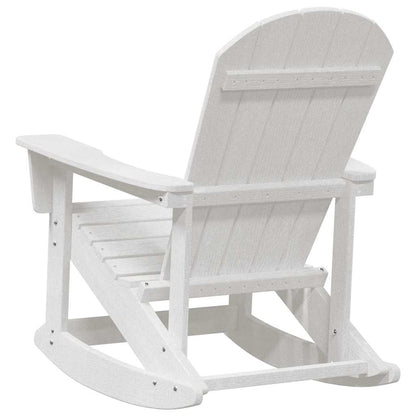 vidaXL Adirondack Rocking Chairs 2 pcs White HDPE
