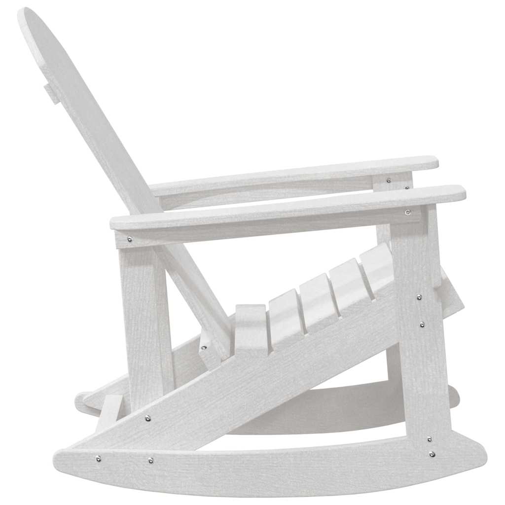 vidaXL Adirondack Rocking Chairs 2 pcs White HDPE